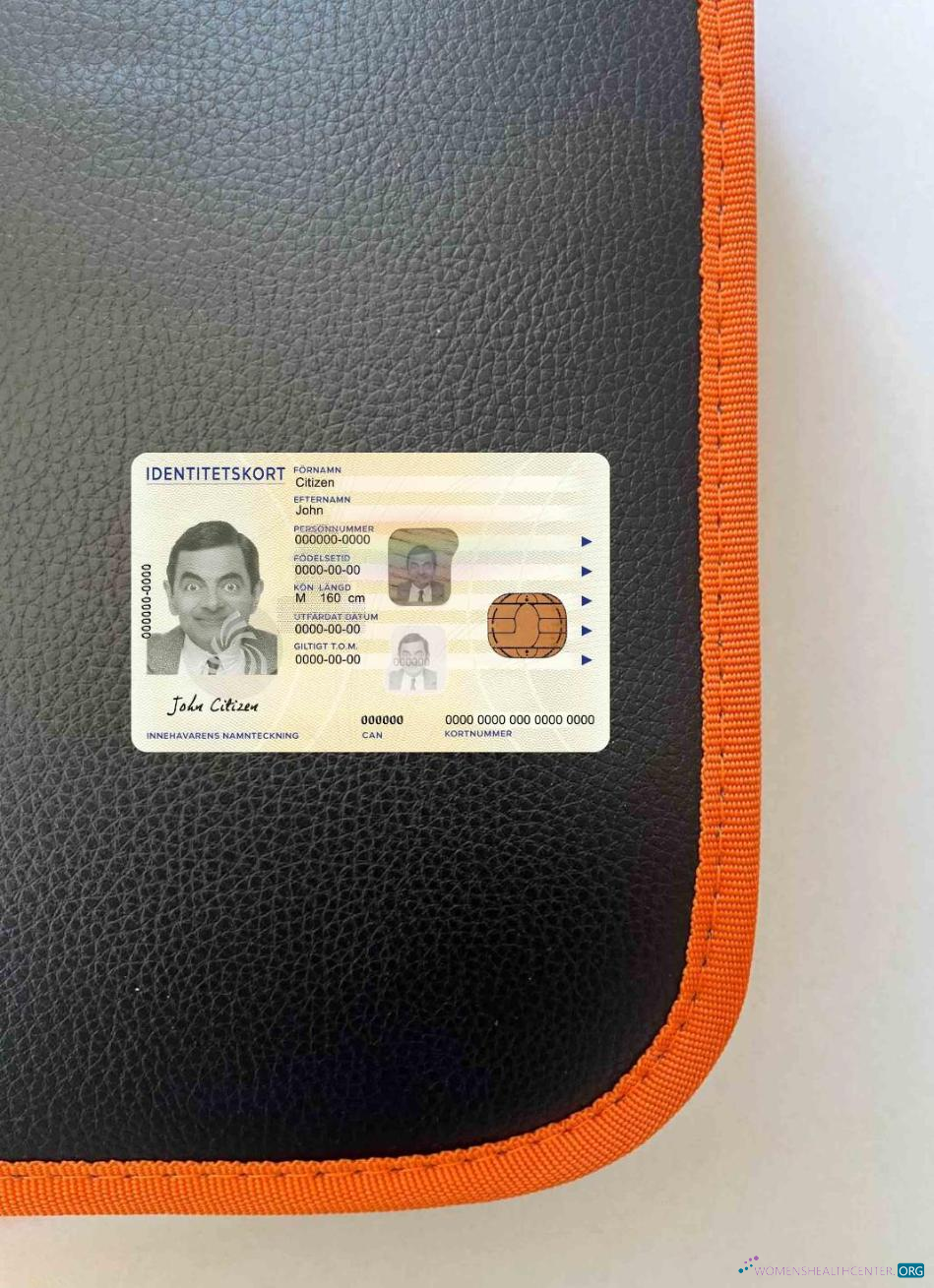 Download Sweden identity card PSD template, 2017 – present photolook FRONT Photoshop template